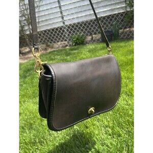 Vintage Coach Convertible Clutch 9635 Faded Black Bag Loved Leather Like NYC